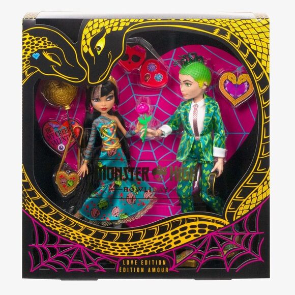 NEW 2023 Monster High Howliday Cleo and Deuce Love Edition 2-Pack Set HKY85 NIB - Picture 2 of 11